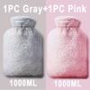 1000ML Soft Hand WarmerHot Removable Hot Water Bottles Bag Reusable For Girl Portable Hand Foot Warmer Cover Explosion-Proof