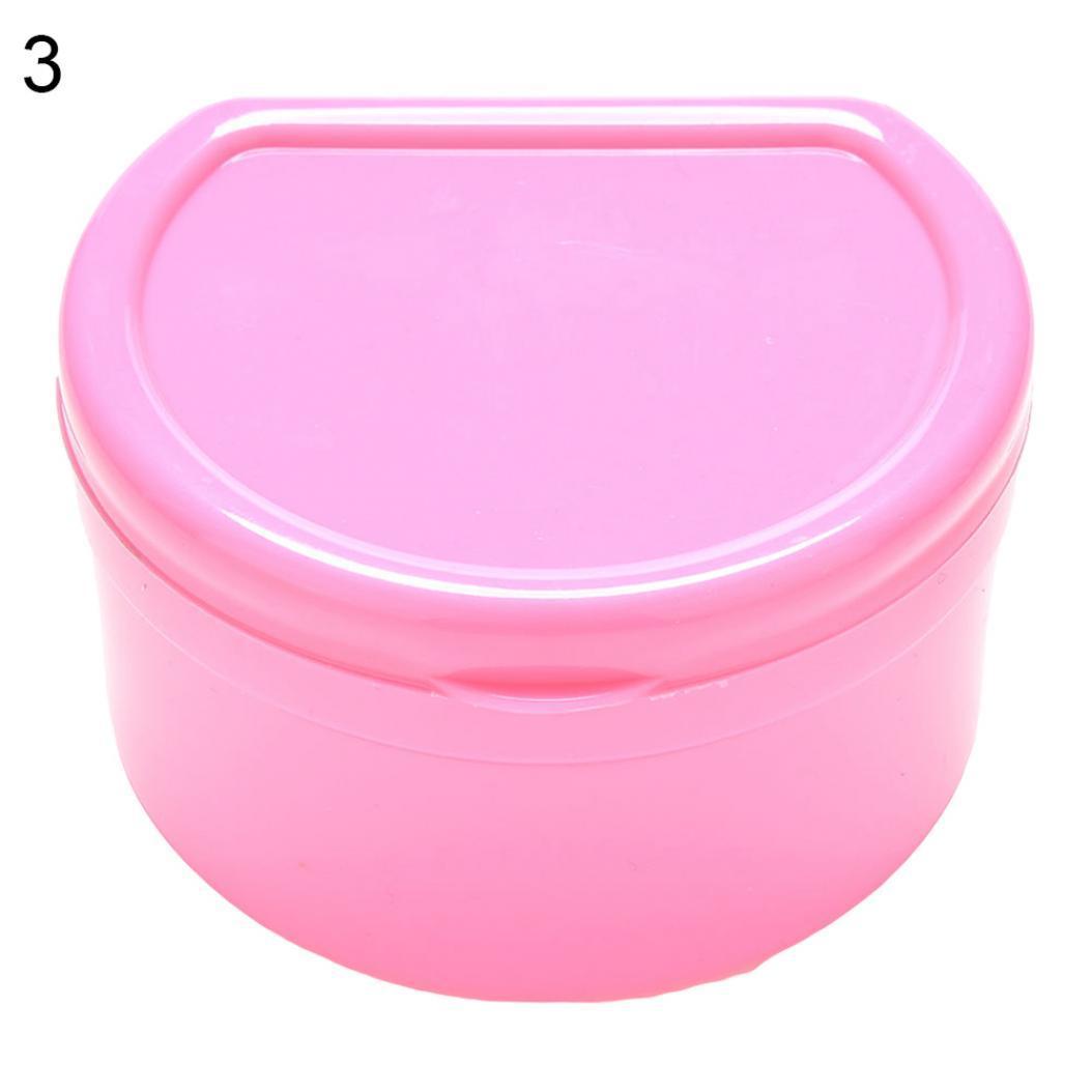 

Чехол для хранения зубных протезов 1 штука розовый