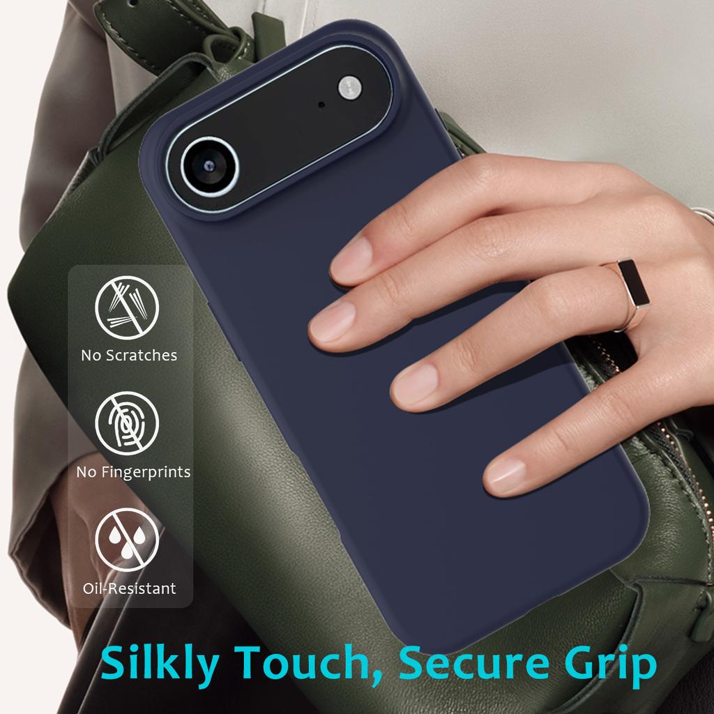 Jednoduchý tekutý silikonový kryt na telefon pro IPhone 17 Air 16 15 14 13 12 Pro Max 17Pro Nárazuvzdorný zadní kryt Shell Capa