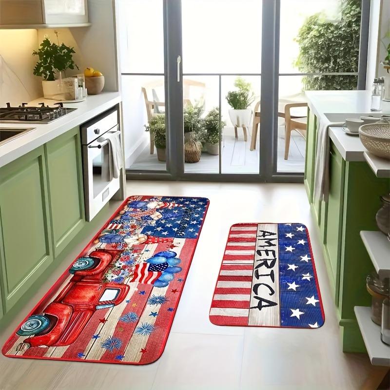 1PC Welcome To America Kitchen Rug Non-Slip Door Mat Pop Design Bathroom Rug Bath Mat Carpet for Home Sink Laundry Ecoreeree