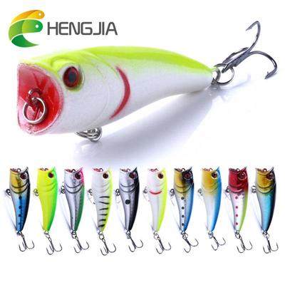 1 pz Hengjia Topwater Popper esca da pesca realistica per luccio, trota, spigola