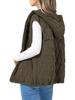 2024 Autumn/Winter Women's Hooded Cotton Vest Lightweight Gilet Warm Outerwear