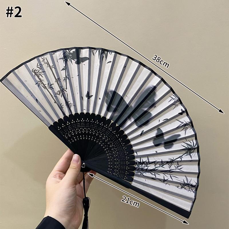 Decorative Sequin Fan Embroidery Fan Chinese Style Folding Fan Peacock Fans Sequin Dance Fan Hand Heldfan Performance Props