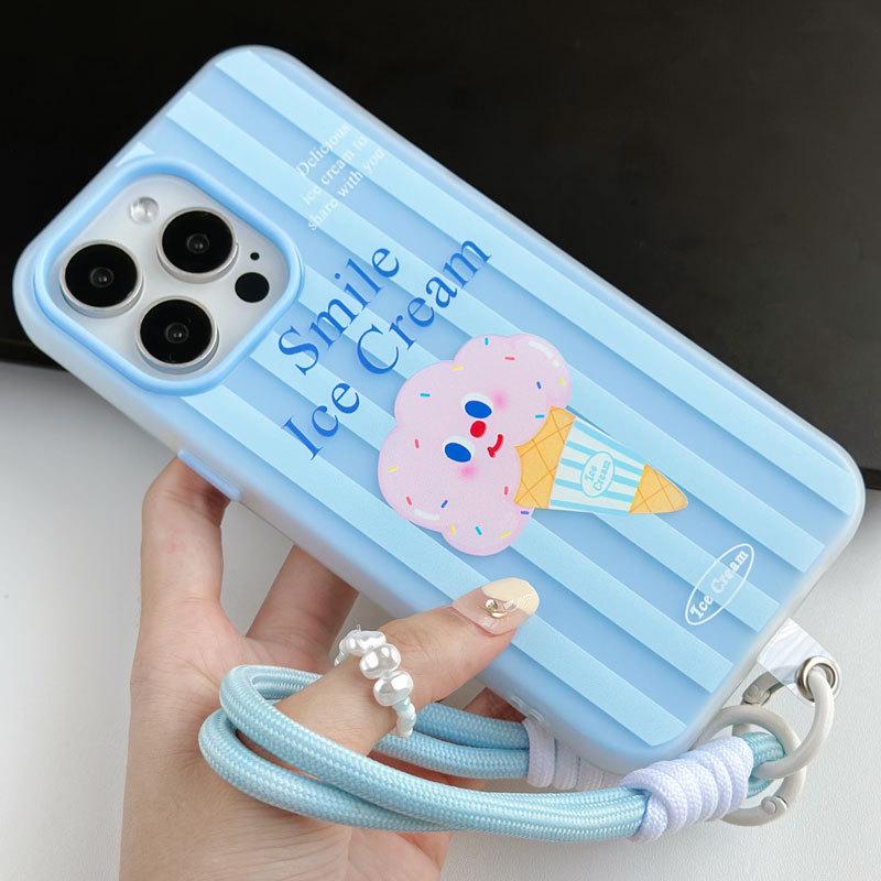 Zhitai iPhone 12-16 Pro Max Jelly Skin Hülle mit Handy-Riemen