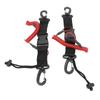 2Pcs Scuba Diving Lanyard Stainless Steel Spring Coiled with Quick Release Buckle for Camera Light Red