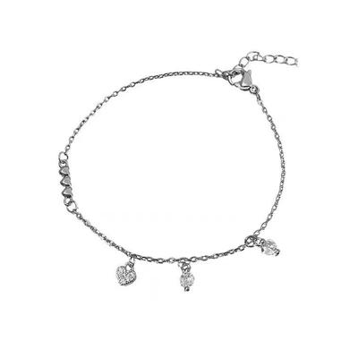 Heart Bracelet for Women: Diamond Polished, Creative Niche Design, Elegant Cold Style