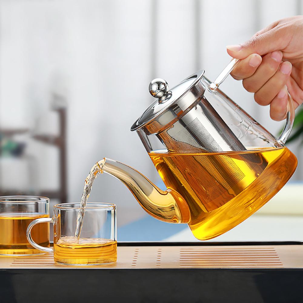 High Quality Tea Infuser Pot Heat-resistant Glass Teapot Cup With Filter Flower Tea Pot Oolong Puer Kettle Glass Coffee Tea Pot