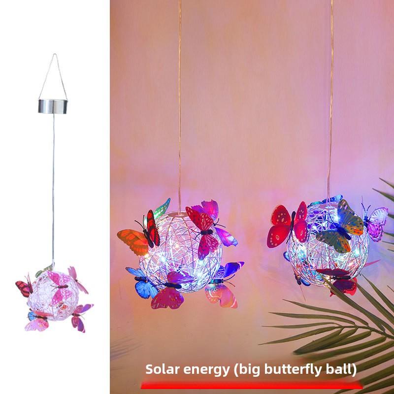 

Новые светодиодные солнечные, бабочка подвесной шар для дерева, наружные декоративные светильники для патио и сада, круглые шары подвесные светильники для дерева, волосы светодиодные бабочки big Butterfly 1pcs разноцветный