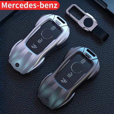 Auf Mercedes-Benz Schlüsseletui auftragen, Metallschutzhülle für das Auto, E300L, C260L, GLC, A200, C200, GLA, GLB, GLS, modifiziertes dekoratives Zubehör