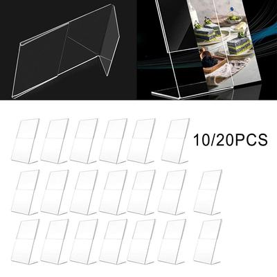 10cmx15cm Kartlar için 10/20 Şeffaf Akrilik Masa Standı Seti