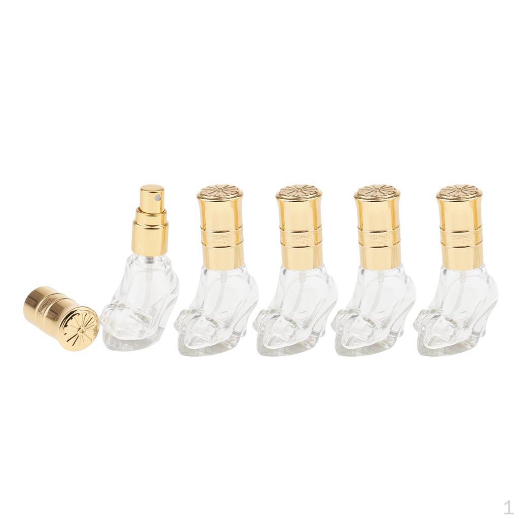 6ml 5PCS Comestics Storage, Perfume Essential Oil Aftershave Bottle Glass, Pump Scent Sprayer