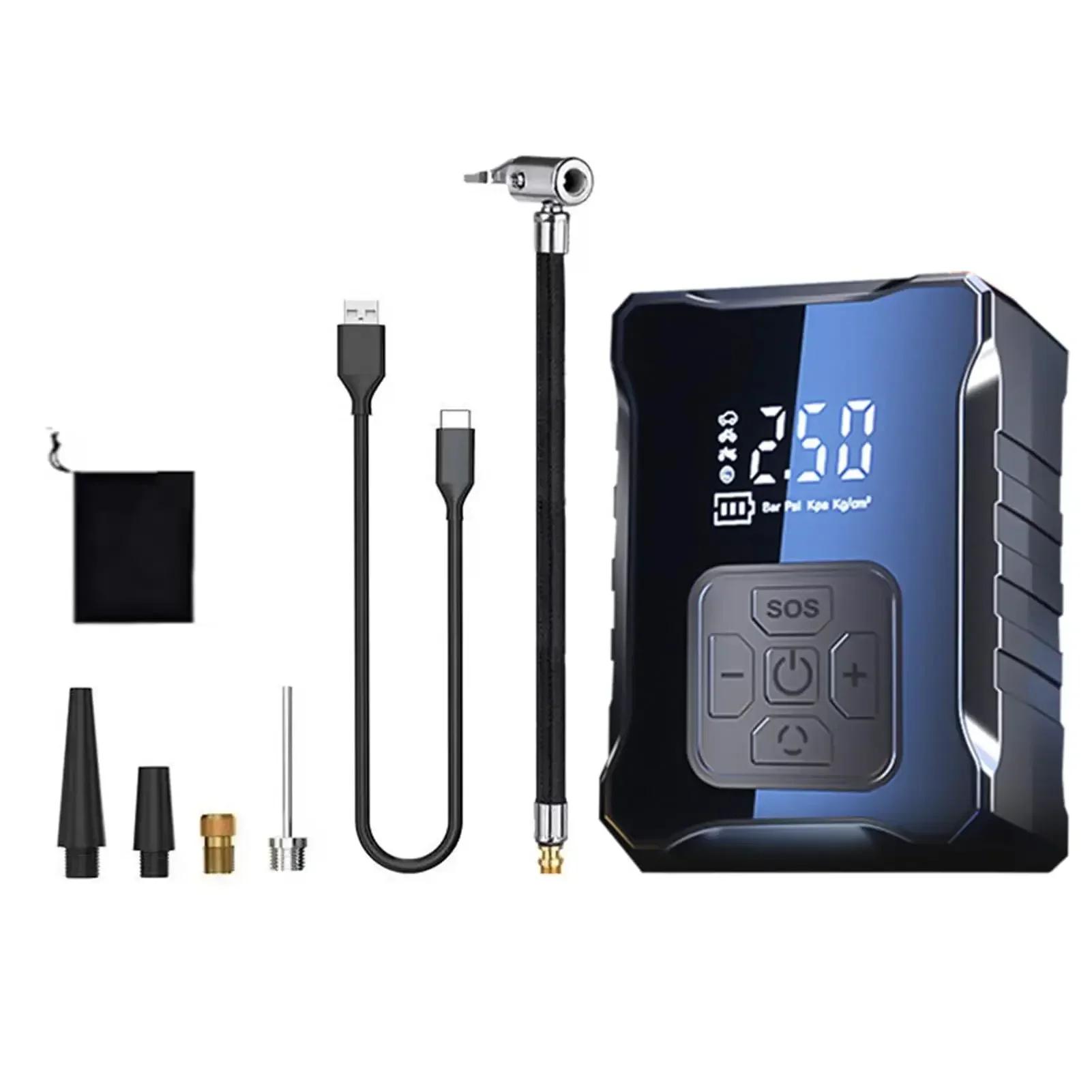 

Портативный надувной электрический воздушный насос 150 фунтов на квадратный дюйм с цифровым дисплеем, насос для быстрой накачки/сдувания для мотоцикла, велосипеда, лодки, автомобильной шины, мяча