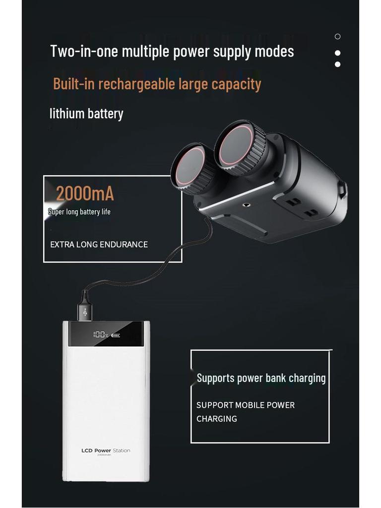 Ultra-Clear HD Infrared Binoculars for Day/Night Photo & Video Recording