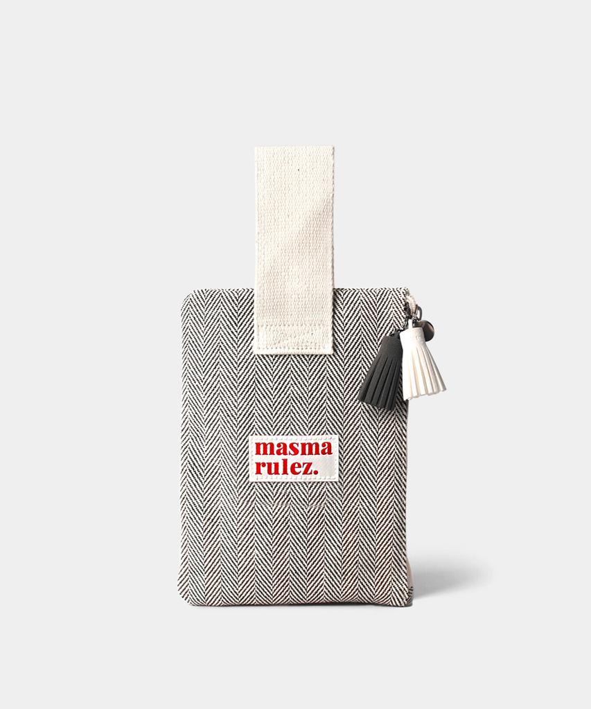 Masmarulez Strap Pouch _ Herringbone Black