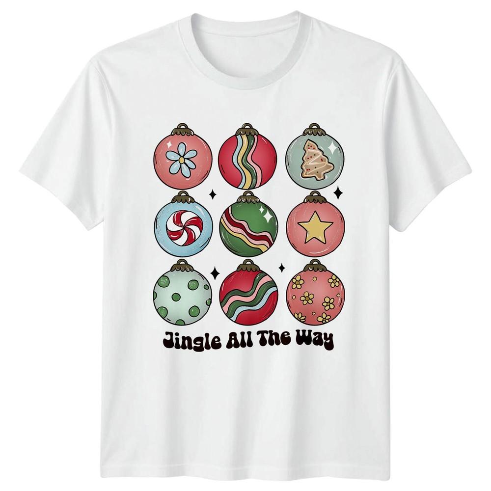 Jingle All The Way Christmas OrnaUnisexts Holiday Unisex Unisex Graphic Tee S
