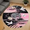 1pc Fantasy Art Butterfly Round Chair Mat Office Area Rug - Non-Slip, Floor Mat for Office, Bedroom, and Indoor Decor P127033