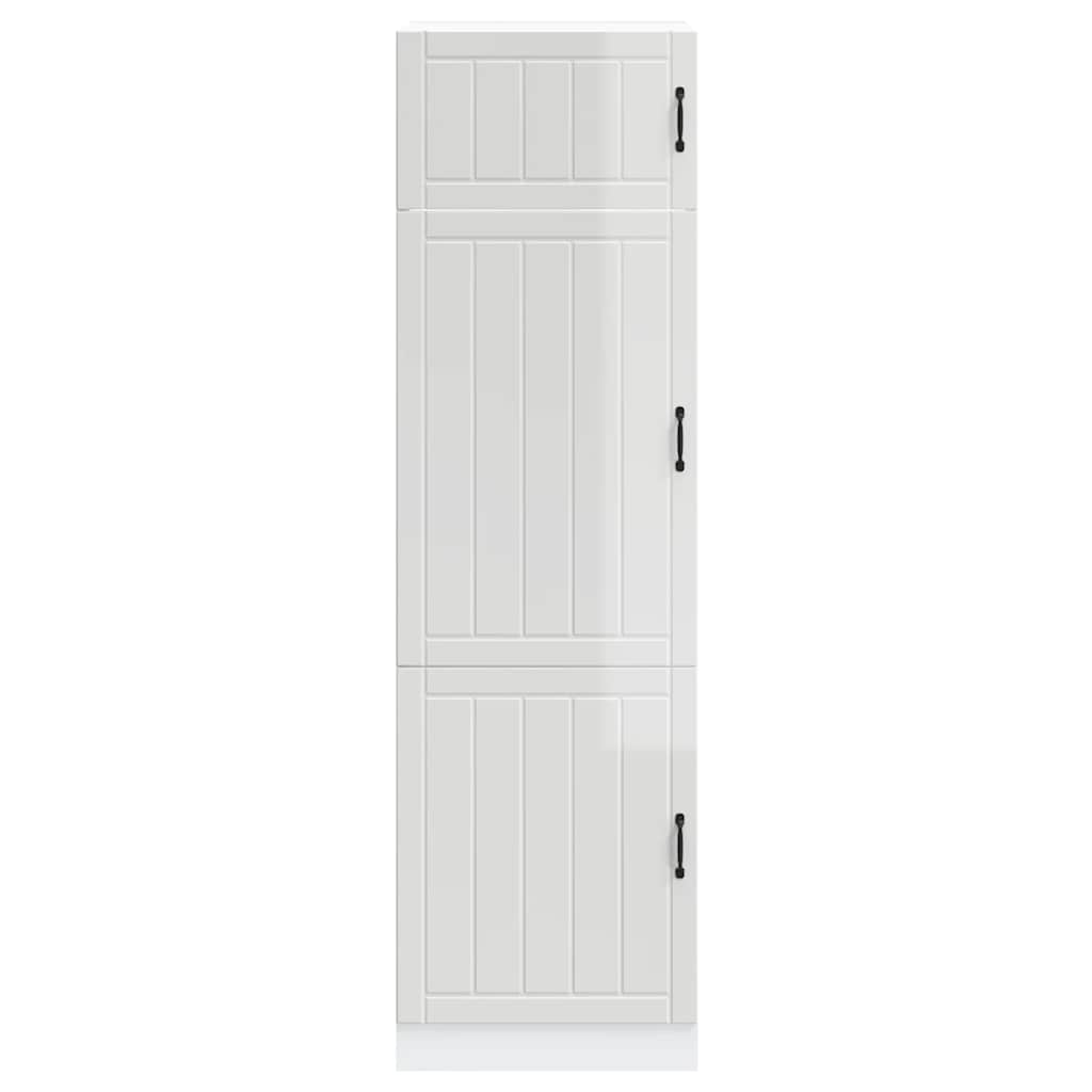 Armário de Cozinha Lucca Branco Brilhante Aglomerado