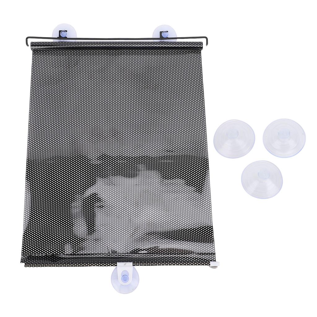 Auto Retractable Roller Sun Shade Block Strong Sunlight Car Windshield Sun Shade with 3 Suction Cups for Car Window 40