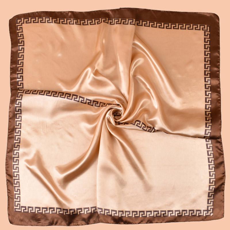 High Quality Silk Scarf Women Print Hair Neck Square Office Ladies Shawl Bandanna Muslim Hijab Handkerchief Muffler Foulard 90CM