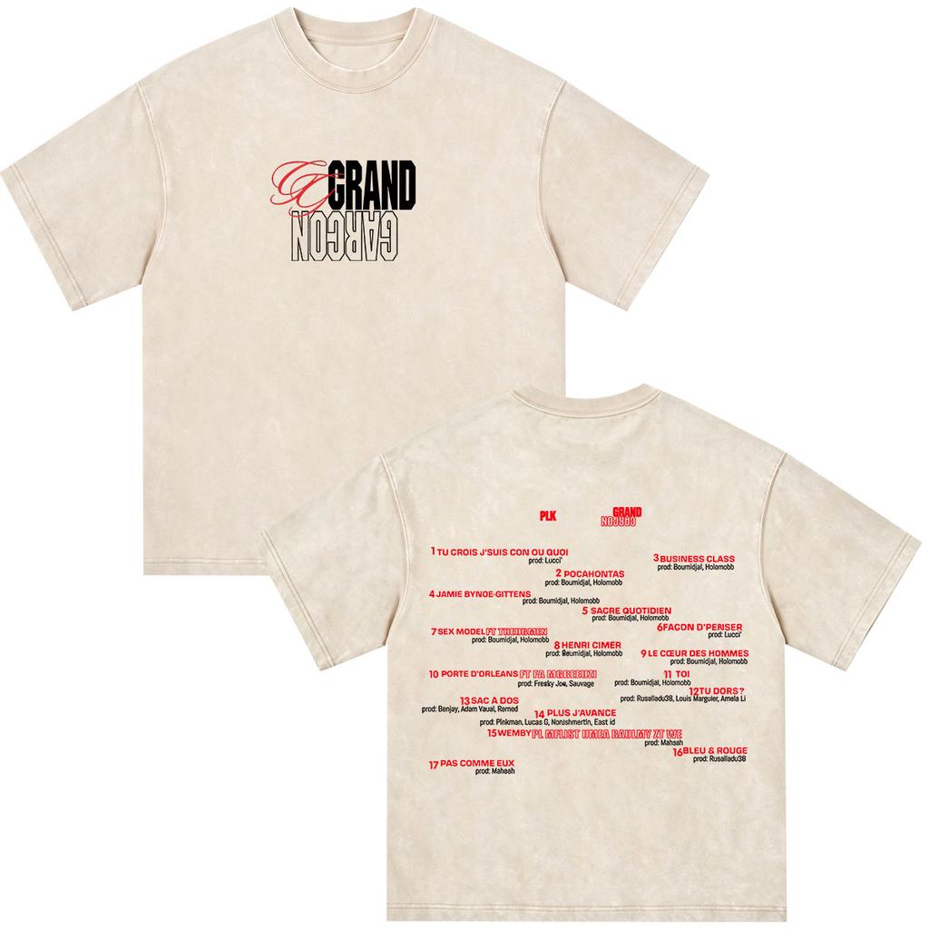 Raper PLK Enna 2026 Tour POLAK 92 Vintage Spierane Koszulki Męskie Damskie Ubrania Moda Krótki Rękaw Oversize Koszulki Streetwear