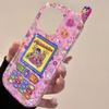 NEUE Cartoon Tamagotchi Stil Handyhülle für iPhone 16 Pro Max Acryl Aufkleber Anhänger dekorieren Mädchen Geburtstag Feiertagsgeschenke