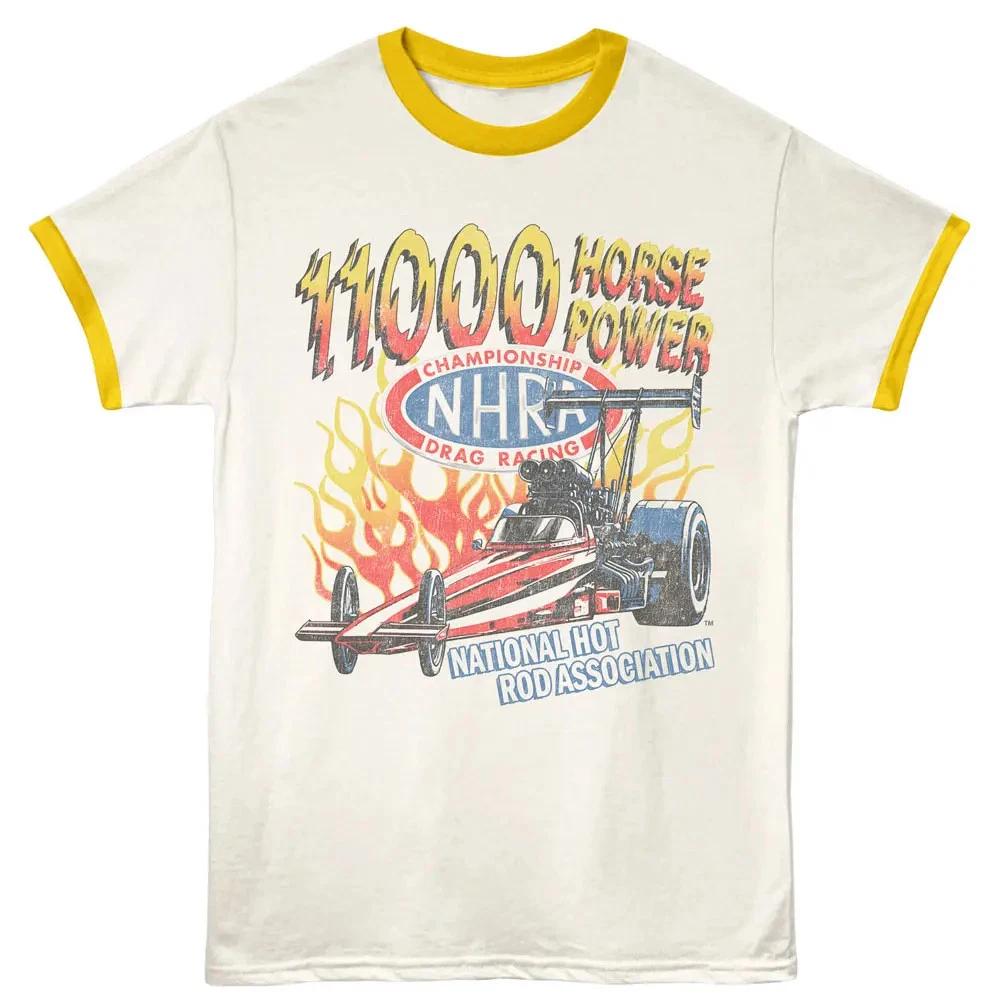 NHRA 11000 Horsepower Ringer T Shirt XL
