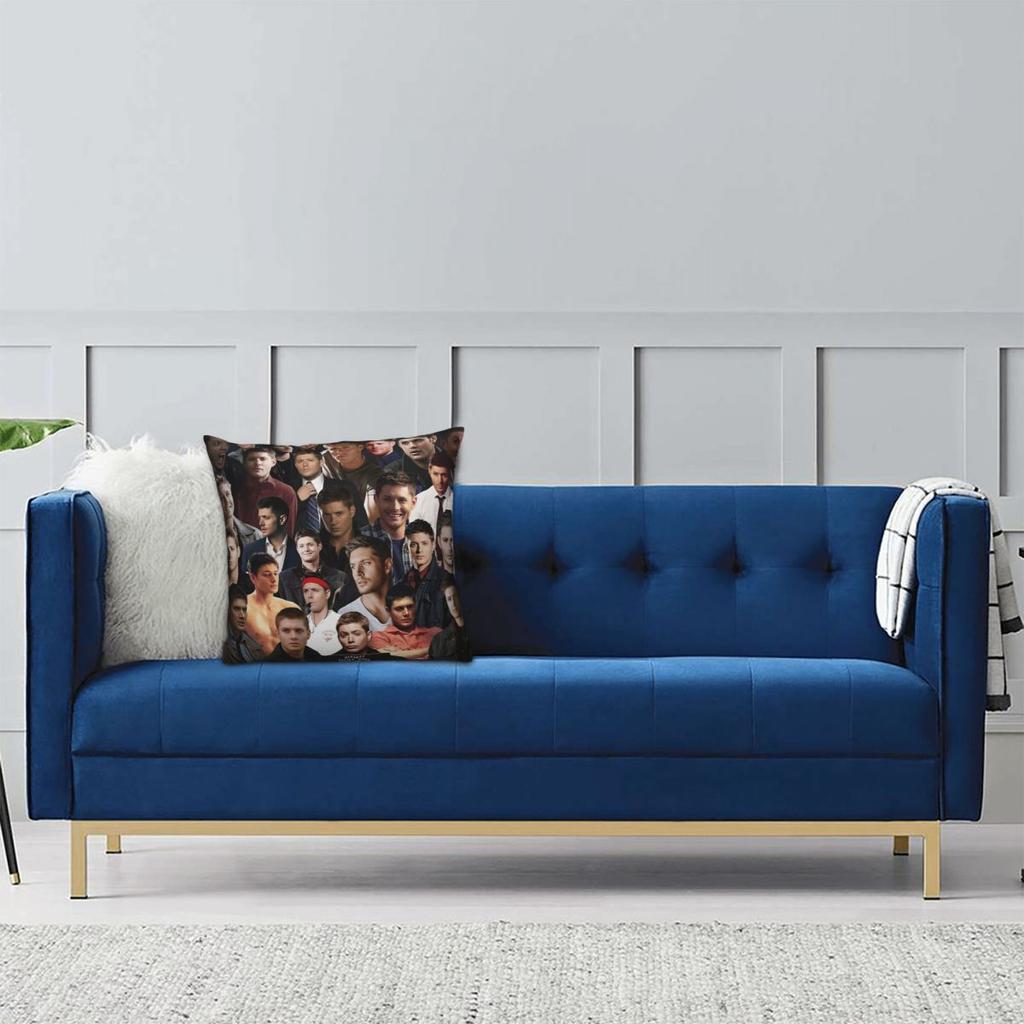 Supernatural Dean Winchester Collage Pillow Cover Retro Trendy Pillow Case Cushion Cover Pillowcases For Living Room Chair