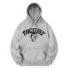 Kmg0166 Lettering Skullrain Fleece Hoodie Gray