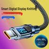 120W Fast Charging Type-C Cable with Digital Display for Apple/Huawei Laptops