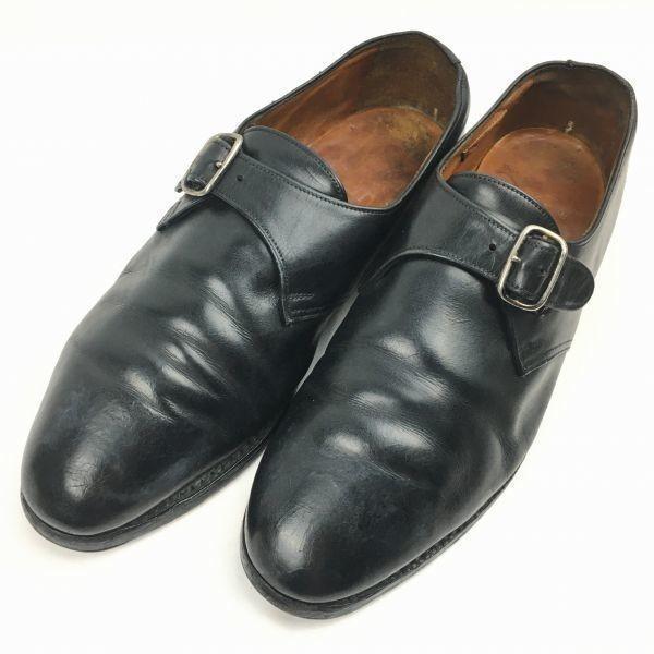 Burberry S Made In England Vintage Monk Strap Business Shoes Black Size 26.0 Men's(USED)