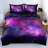 Luxury Galaxy Dark Blue Bedding Set Twin Full Queen King Size Duvet Cover Set Shining Stars Starry Sky Kids Adults Comforter Set