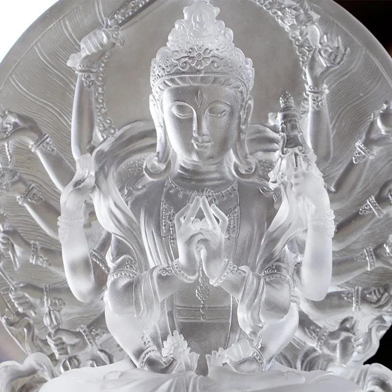 Colored glaze Cundi Bodhisattva Bskul-bye-ma affixed to golden Buddha statues Tibetan Tantric worship Buddha decorative ornament