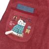 Fleece Fleece Dress Open [Kusuguru Japan] Apron, Apron, Red, M-L