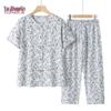YUZHAOLIN Women's Short-Sleeved Cardigan Lounge Set
