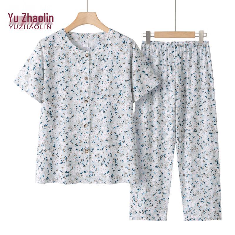 YUZHAOLIN Women s Short-Sleeved Cardigan Lounge Set 3XL