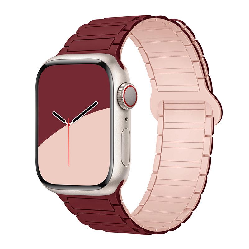 Compatible Silicone Magnetic Strap for Apple Watch Series 8/9 & S10