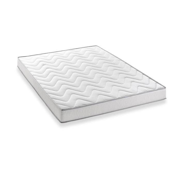 DEKO DREAM Ensemble Memoflex Matelas 140 x 190 cm + sommier - 5 zones et mémoire de forme - 16 cm