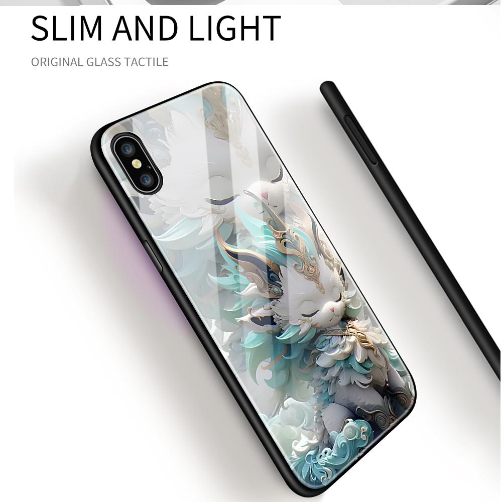 Tempered Glass Phone Case For OPPO Reno13 Reno14 Realme 11 12Pro 14 GTNeo6 C21Y C53 C75 OnePlus Nord2 NordCE3Lite Soft Edge Shockproof Smooth Shell
