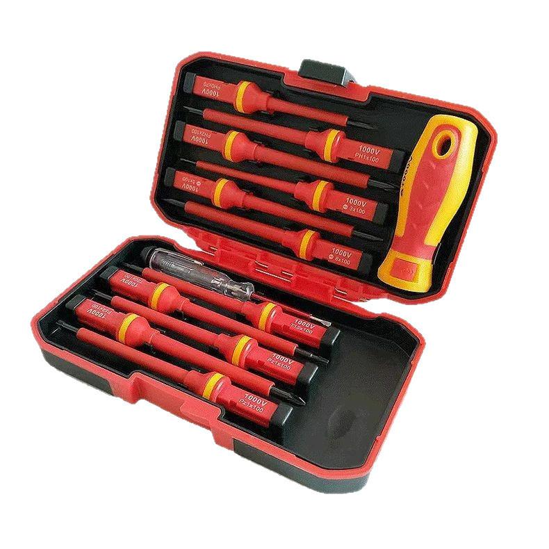 Insulated Screwdriver Set With Magnetic Tips For Electricians And Home Maintenance