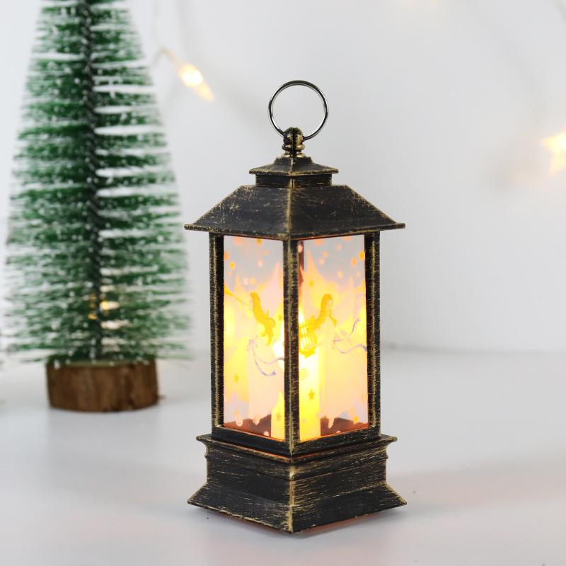 1Pc Christmas Decorations Small Lanterns Candle Lamps Electronic Snowman Night Lights Christmas Gifts Desktop Ornaments
