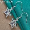 925 Sterling Silber Stern Zirkon Ohrringe Charm Schmuck