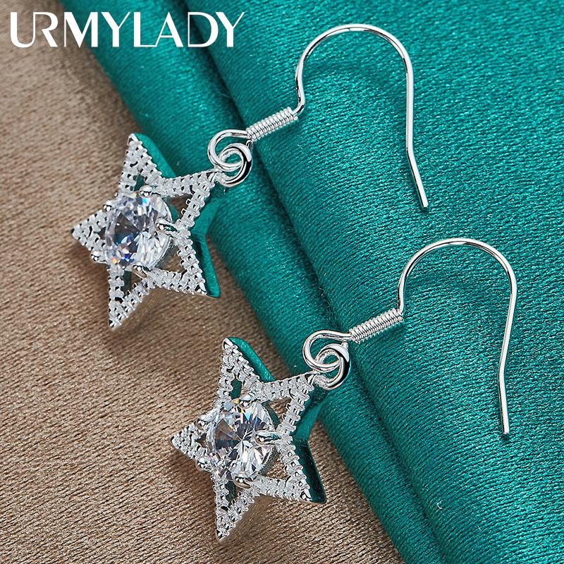 Cercei cu zirconiu din argint 925. Bijuterii