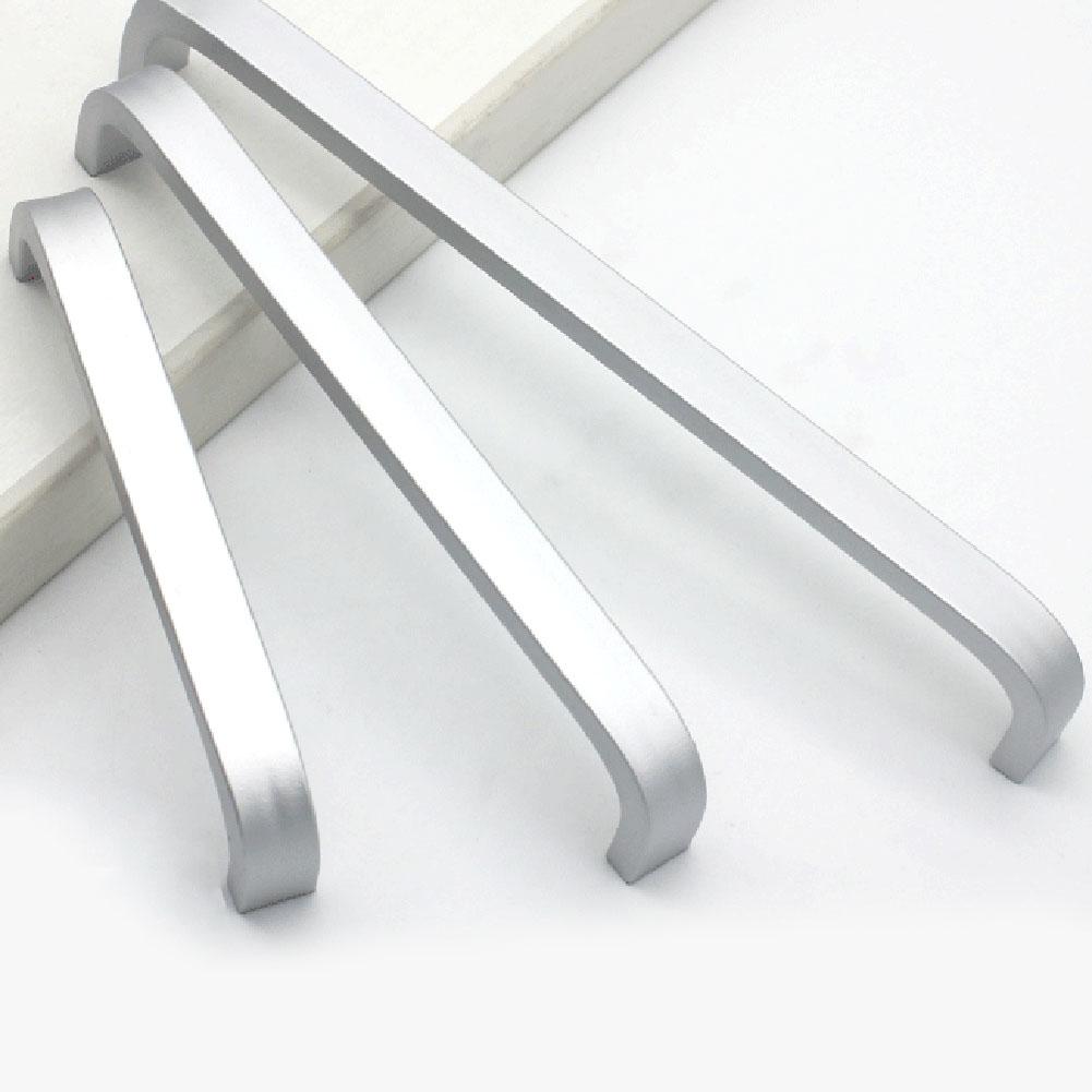 Hardware Door Handle Kitchen Knobs Silver Space Aluminum
