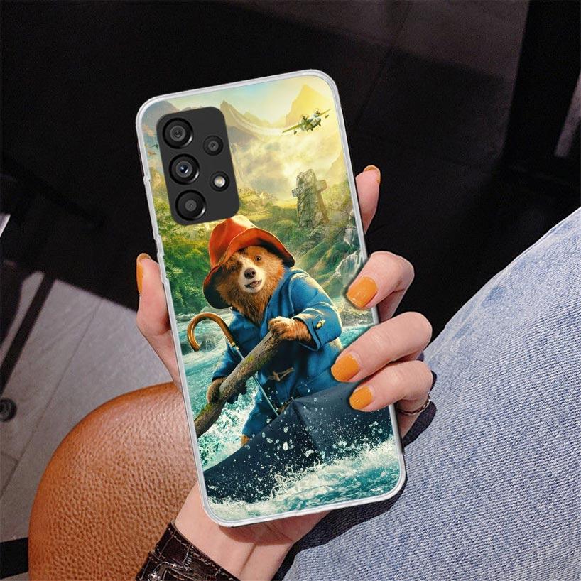 Cute P-PaddingtonS Bear Phone Case For Samsung Galaxy A52 A32 A22 A12 A51 A31 A50S A30S A20S A10S Note 20 Ultra 10 Plus S10 A72