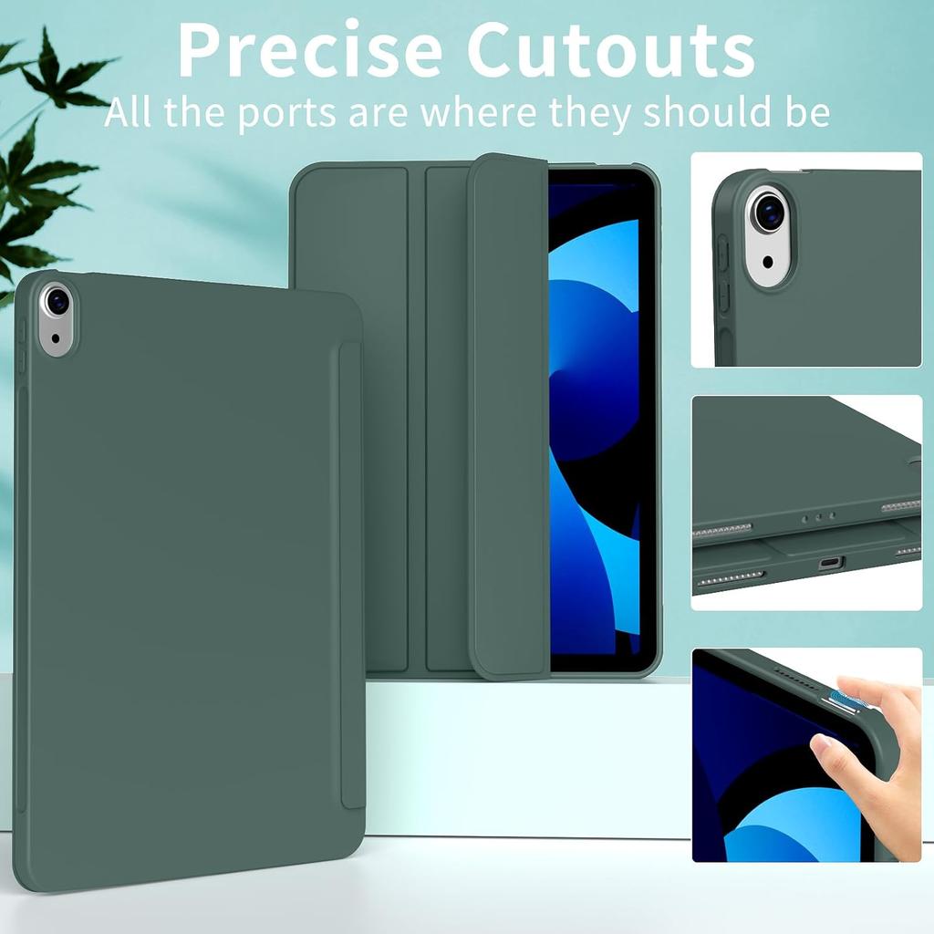 Case for iPad 5th 6th 7th 8th 9th 10th 11th 12th Gen Air 1 2 3 4 5 6 7 Mini 6 7 Trifold Stand Smart Cover and Soft TPU Back
