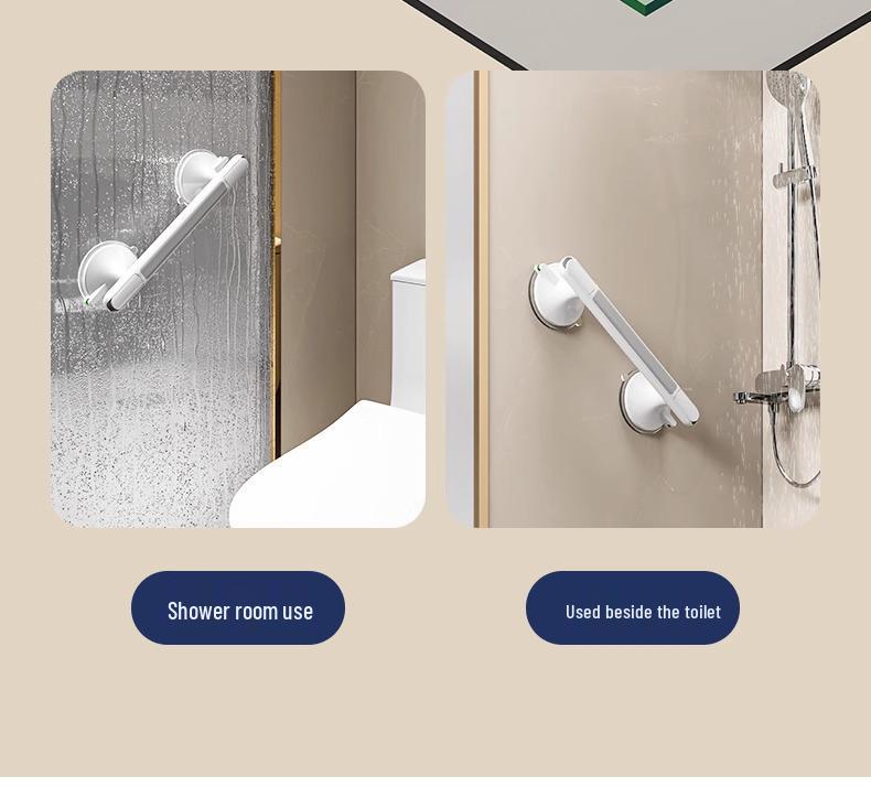 No-Drill Vacuum Suction Grab Bar for Bathroom Safety