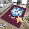 Football Club Emblem Office Rug Chair Mat, Game Carpet, Suitable for Front Door, Bedroom, Living Room, Desk, Holiday Gift