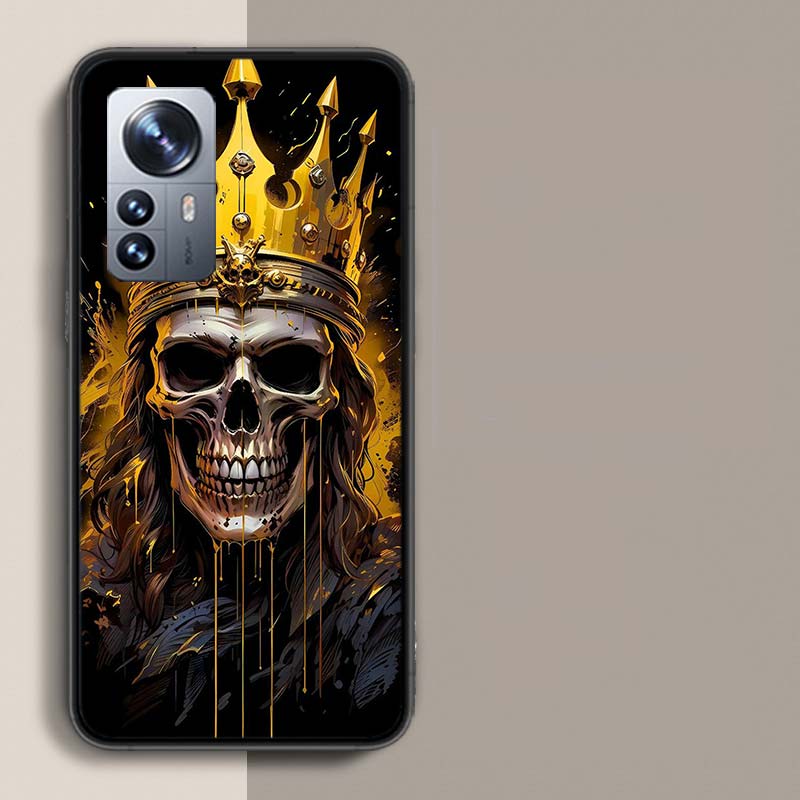Crown Skeleton Emperor Phone Case For Redmi Note 15 Pro 5G 14 13 12 Pro Plus 11 11T 11E 11S 10 Pro 10S 9 9S Cover Cell Clear wit