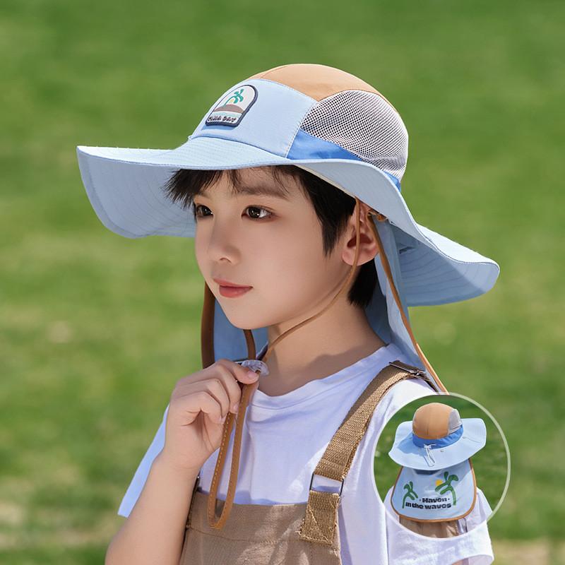 Coconut Pattern Kids Summer Floppy Hat With Wide Brim Sun Protection For Outdoor Play