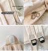 Japanese Anime Academy Style Cute Bow Color Block Pleated Soft Girl Student Backpack for Women